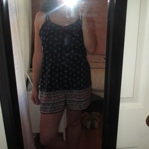 Blue Floral Romper